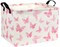 TIBAOLOVER Butterfly Pink Basket Baby Girls Basket Kids Storage Basket Rectangular Cute Toy Storage Bin Organizer Shelf Book Basket Butterfly Room Decor(Butterfly)